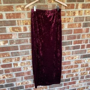 Nasty Gal Velvet Maxi Skirt